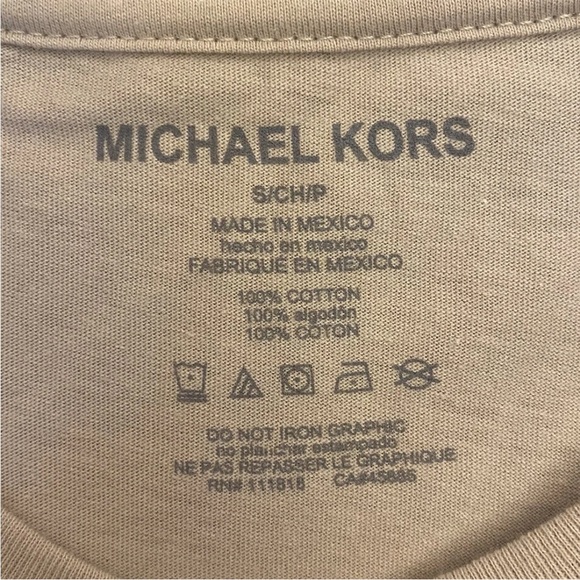 Michael Kors Men's Short Sleeves T-Shirt Dune Crew Neck Logo Size S - NWT $59 - Picture 7 of 10